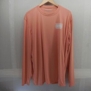 Reel Life Texas Men's Long Sleeve Sun Defender UPF 40 Size 2XL Orange EUC